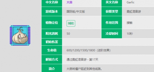 植物大战僵尸2大蒜技能介绍 植物大战僵尸2大蒜技能是什么