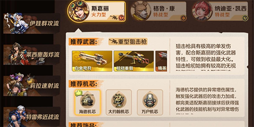 合金弹头觉醒斯嘉丽武器怎么搭配 合金弹头觉醒斯嘉丽武器搭配推荐